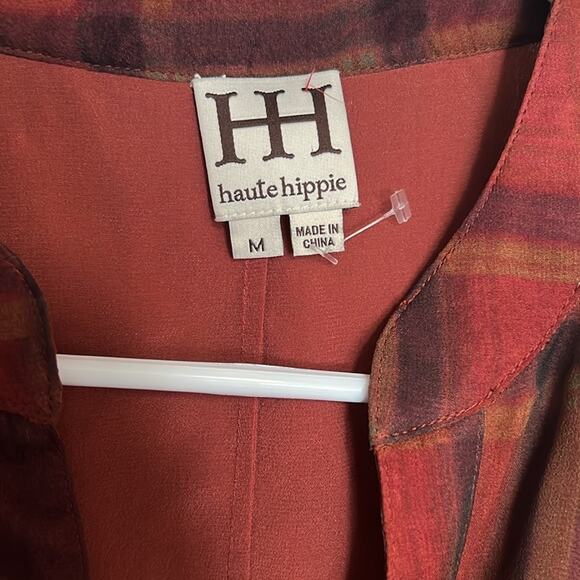 Haute hippie country roads silk lace dress women’s size M - Picture 5 of 8